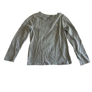 Polo Ralph‎ Lauren Girls Long Sleeve T -shirt Grey Pink Pony Size 6